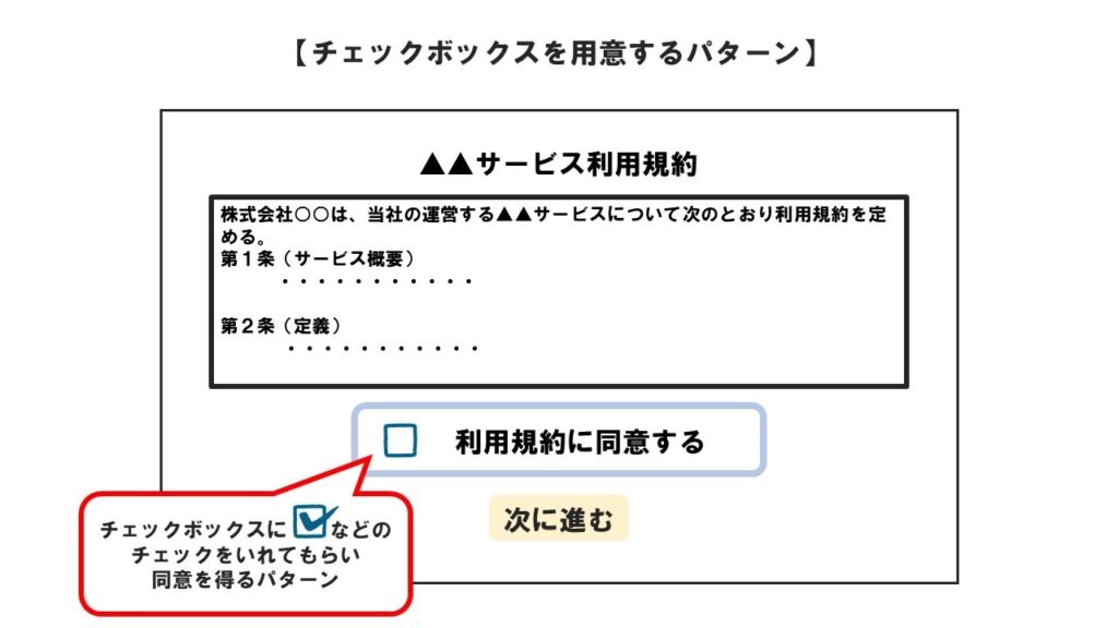 チェックボックスを用意するパターン