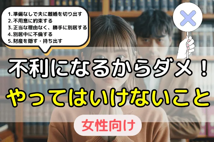 不利になるからやってはいけないこと