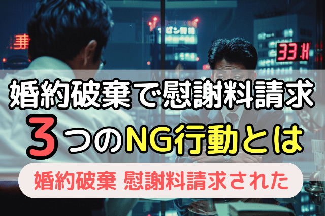 婚約破棄で慰謝料請求された時にやってはいけない3つのこと