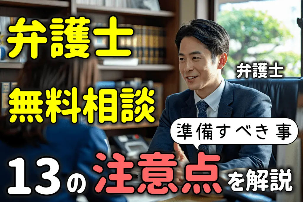 弁護士に無料相談・依頼するときの13の注意点と準備すべきこと!